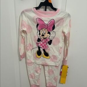 Disney Minnie Mouse Pink Polka Dot Pajama Set